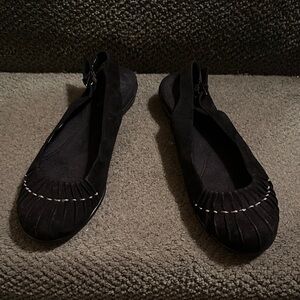 AEROSOLES Black Heel-Strap Shoes